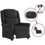  Električni masažni nagibni stol Shiny Black Faux Leather | Shoptok.si