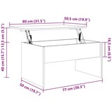  Stolić za kavu sjajni bijeli 80x50,5x41,5 cm konstruirano drvo | shoptok.hr