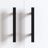 Drška za ormar 2 pcs Crna 150 x 12,3 x 35,2 mm Nehrđajući čelik | shoptok.hr