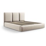 Mazzini Beds Krem baršunasti tapecirani bračni krevet s prostorom za odlaganje s podnicom 160x200 cm Brody – | shoptok.hr