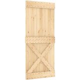  Drsna vrata s kompletom vodil 90x210 cm trdna borovina, (20804521) | Shoptok.si