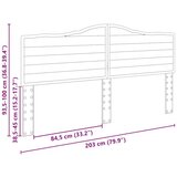  Vzglavje z vzglavjem Dimljeni oreh 200 cm Konstruiran les, (5000109458) | Shoptok.si
