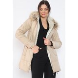 Dewberry Z6668 WOMEN'S COAT-BEIGE | shoptok.hr