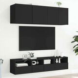 vidaXL Stenska TV omarica črna 40x30x30 cm iverna plošča | Shoptok.si