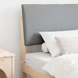 vidaXL Tapecirani uzglavlje Svijetlo siva 90 cm Čvrsto borovo drvo Cijene