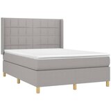  box spring s madracem LED svjetlosivi 140x190 cm tkanina | shoptok.hr