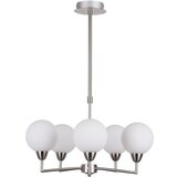 Candellux Lighting Viseča svetilka v srebrni barvi s steklenim senčnikom Logos - Candellux Lighting Cene