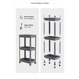 Aberto Design Polica za odlaganje TKRLKKT-3K-3, 70x36x23 cm, Crna | ePonuda.com
