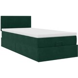  Okvir kreveta s madraca tamnozeleni 100x200cm baršunasti | shoptok.hr