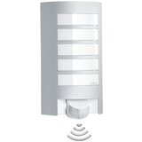 Steinel vanjska zidna svjetiljka sa senzorom L 12 (60 W, 10,8 x 15,5 x 27,2 cm, Bijelo-srebrne boje, IP44) | shoptok.hr