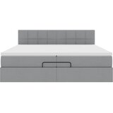  Otomanski krevet s madracem svjetlosivi 200x200 cm tkanine | Eponuda.com