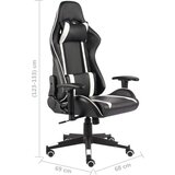 vidaXL Okretna igraća stolica bijela PVC | shoptok.hr