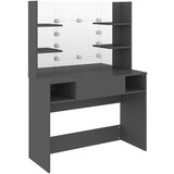 vidaXL Stolić za šminkanje s LED svjetlima 100 x 40 x 135 cm MDF sivi | shoptok.hr