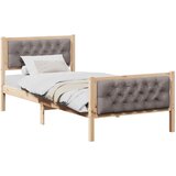  Krevetna konstrukcija Sivo-smeđa 90 x 190 cm Čvrsto borovo drvo | Eponuda.ba