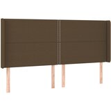  LED uzglavlje tamnosmeđe 183x16x118/128 cm od tkanine | Eponuda.ba