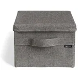 Siva tekstilna škatla za shranjevanje s pokrovom 27x36x19 cm Soft Storage Small –