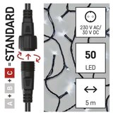 STANDARD LED povezovalna božična veriga, 5 m, zunanja in notranja, hladna bela | Shoptok.si