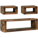  Set TV komoda s policom 3 pcs Šareni Čvrsto drvo iz reciklaže | shoptok.hr