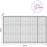  Gabion s žicom debljine 3,5 mm i mrežom 5x10 cm 250x30x150 cm Slike