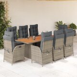  9-dijelni vrtni blagovaonski set sivi od poliratana | shoptok.hr