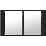  Kupaonski ormar s ogledalom Zidne Crni hrast 80 x 12 x 45 cm | shoptok.hr
