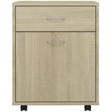 Ormarić s kotačima boja hrasta 45x38x54 cm konstruirano drvo | shoptok.hr
