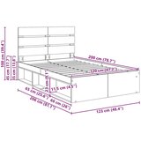  Konstrukcija postelje Bela 120 x 200 cm Masivno borovo les, (5000102642) | Shoptok.si