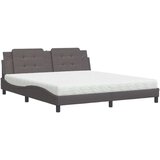  Krevet s madracem sivi 180 x 200 cm od umjetne kože | shoptok.hr