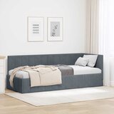  Kutni okvir kreveta Tamno siva 80 cm x 200 cm Baršun | shoptok.hr