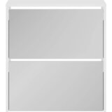 Ormarić za cipele s ogledalom i 2 razine bijeli 63x17x67 cm | Eponuda.com