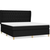  Krevet s oprugama i madracem crni 180x200 cm od tkanine | shoptok.hr