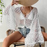 INF Plažna obleka za na plažo za ženke, bela kvačkana obleka za na kopalke XL, (21686309) | Shoptok.si