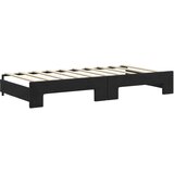  Dnevni krevet na razvlačenje crni 90 x 190 cm baršunasti | Eponuda.com