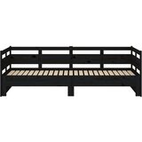  Dnevni ležaj na izvlačenje crni 2x (80x200) cm masivna borovina | shoptok.hr