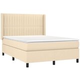  S oprugama i madracem krem 140 x 190 cm od tkanine | shoptok.hr