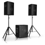 Auna Pro Cube 1812, 2.1 Aktivni PA Set, 1600 Watt, 18" Subwoofer, 2 x 12" Zvočnik | Shoptok.si