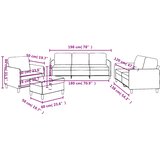  4-dijelni set sofa s jastucima krem od tkanine | shoptok.hr