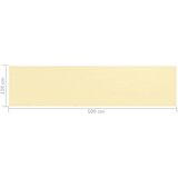 Balkonski zastor bež 120 x 500 cm HDPE | Shoptok.si