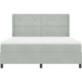 Box spring krevet Svijetlo siva 180 x 200 cm Baršun | shoptok.hr