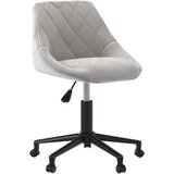 The Living Store Vrtljiv jedilni stol svetlo siv žamet - Jedilni Stol, (21419706) | Shoptok.si