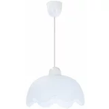 Candellux Lighting Bijela viseća svjetiljka sa staklenim sjenilom ø 25 cm Bratek –