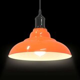 vidaXL Visilica podesiva po visini E27 sjajna narančasta Ø 31 cm metal | shoptok.hr