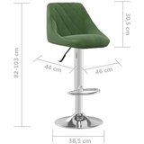 vidaXL Barski stolček temno zelen žamet | Shoptok.si