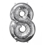 Amscan Balon srebrni br.8 43x66cm 3196201 | Eponuda.ba