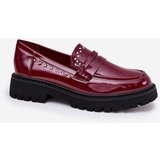 Boto Ladies Patent Moccasins With Decoration Bordeaux Nallae | shoptok.hr