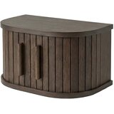 Unique Furniture Viseći/s policama noćni ormarić u dekoru hrasta u tamnoj prirodnoj boji Meta – Cijene