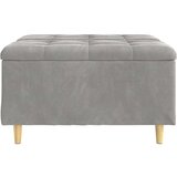  Stolica s dugmadi Svijetlo siva 80 x 80 x 45 cm Baršun | shoptok.hr