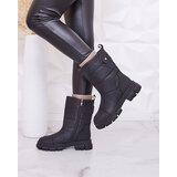 Resti Black matte women's boots with thicker sole Holeopi | Shoptok.si