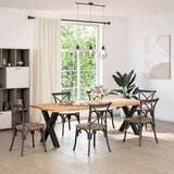  Noge za jedilno mizo v obliki črke X, 2 kosa, črne, 80 x (72-73) cm, jeklo, (22123588) | Shoptok.si