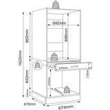MID.YOU OMARICA ZA PRALNI STROJ antracit, medeni hrast | Shoptok.si